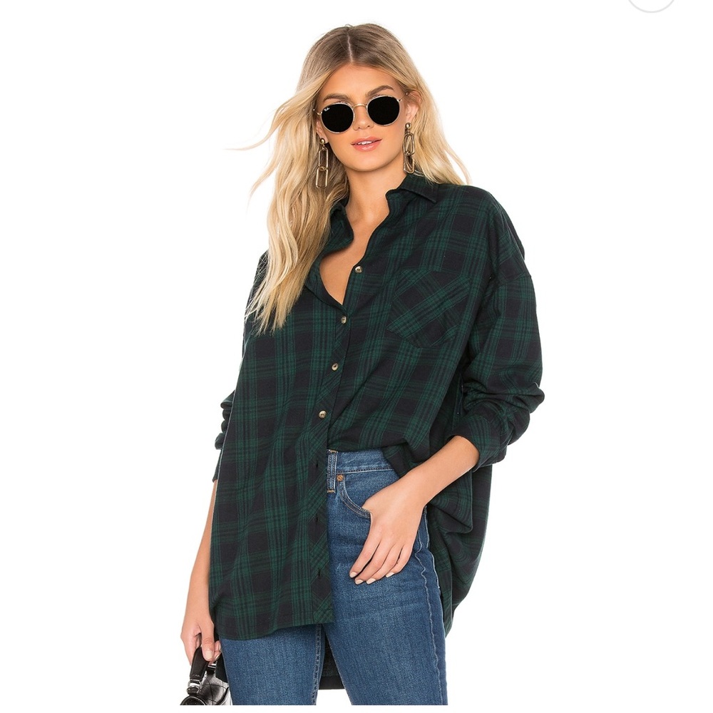 Superdown Audriana Oversized Flannel Top